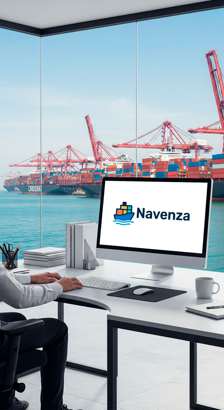 Interfaccia Navenza in un ufficio logistico